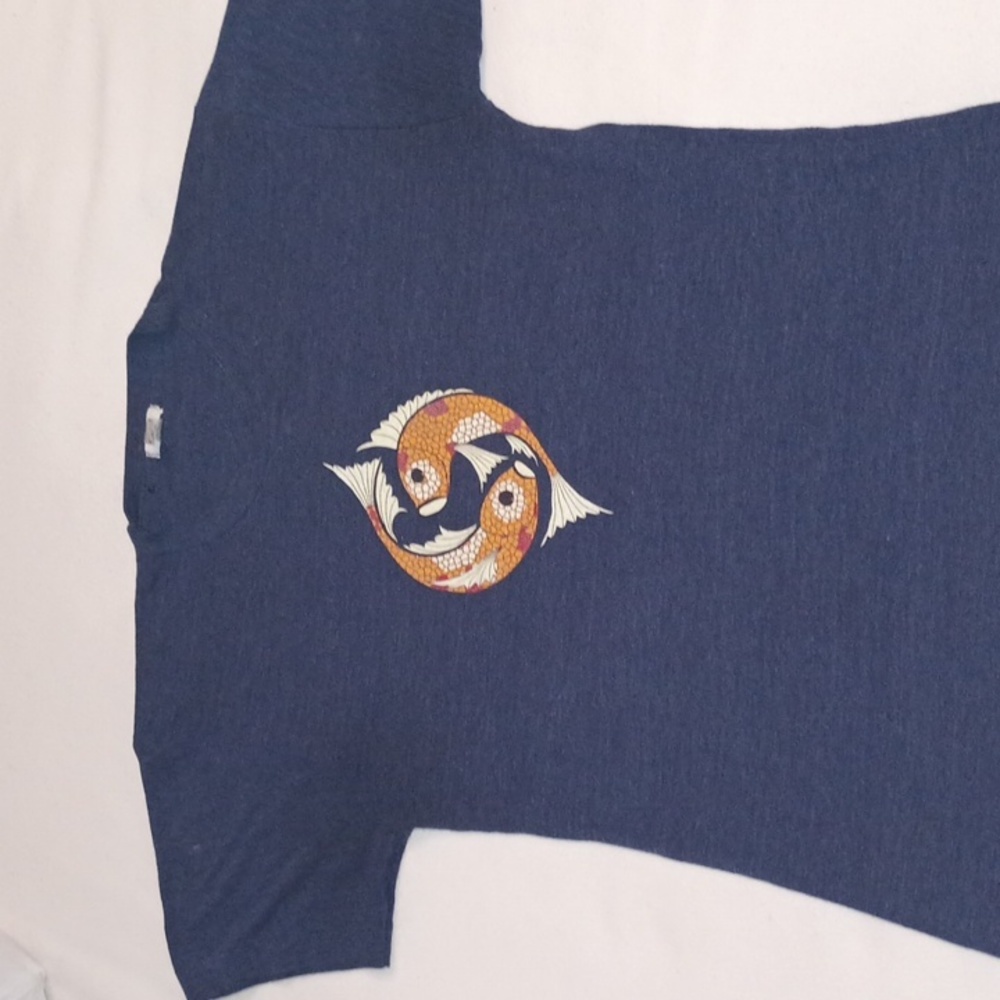 Navy blue small koi fish t-shirt